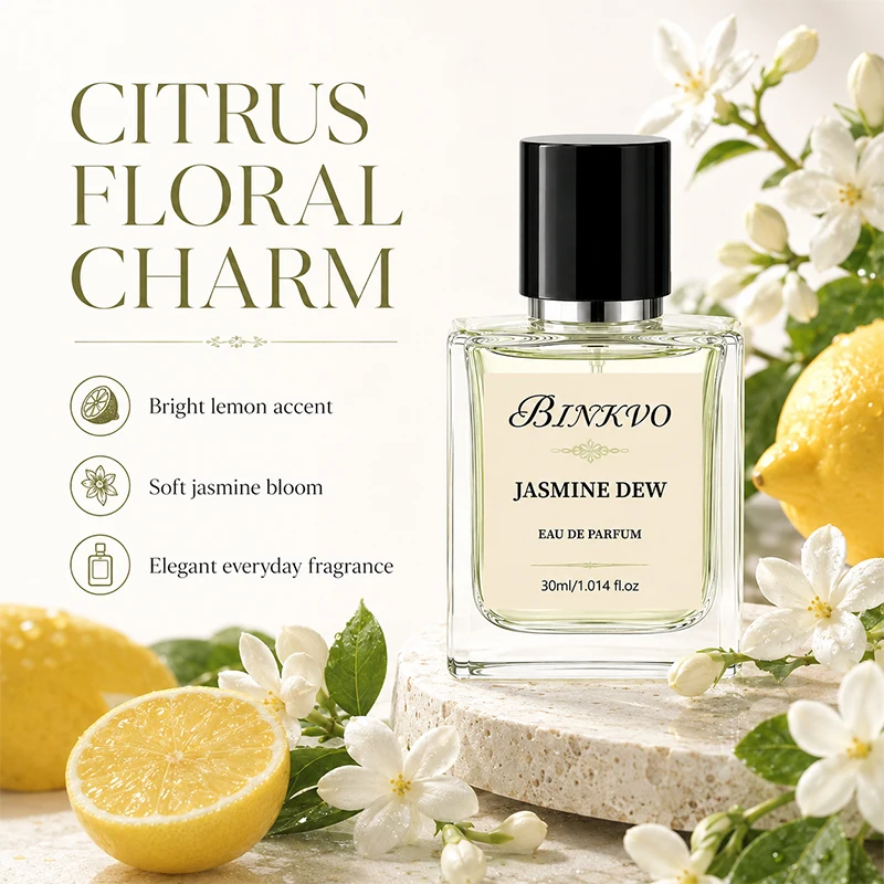 Binkvo Lemon Jasmine Fruity Fragrance Moisturizing Perfume for Women, a Fragrance That Combines the Floral and Fruity Notes of Lemon and Jasmine, Can Be Sprayed Directly on the Skin to Immediately Feel a Moisturizing Effect, Releasing a Fresh and Vibrant Floral and Fruity Aroma. The Fragrance Has a Soft and Long-Lasting Aroma, Instantly Moisturizes and Cares for the Skin Upon Application, with a Fresh Scent That Is Not Overpowering, Suitable for Various Occasions Such as Dates, While Adding a Touch of Personal Charm and Elegance, and Providing a Moisturizing Experience. view 5