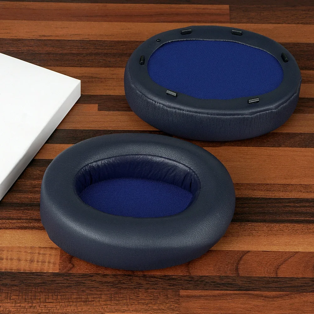 โฟมจำรูปหนังเทียมเปลี่ยนหูฟองน้ำหุ้ม Muffs หูฟังสำหรับ Sony WH-XB910N WH XB910หูฟัง