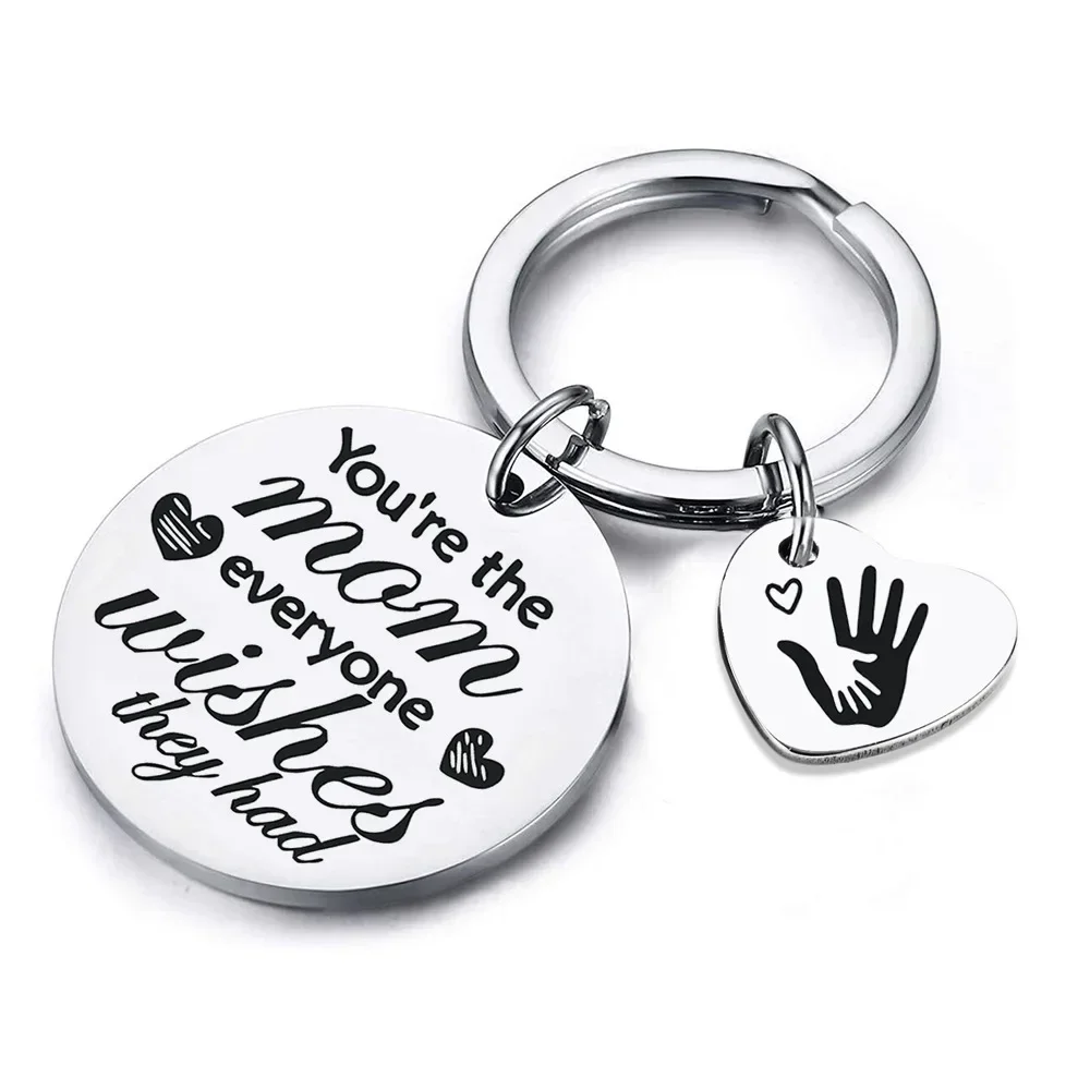 Charm Love Mom Present Keychain Pendant Thank You Mom Birthday Mother 's Day Gifts Key Chain Keyrings You're The Mom