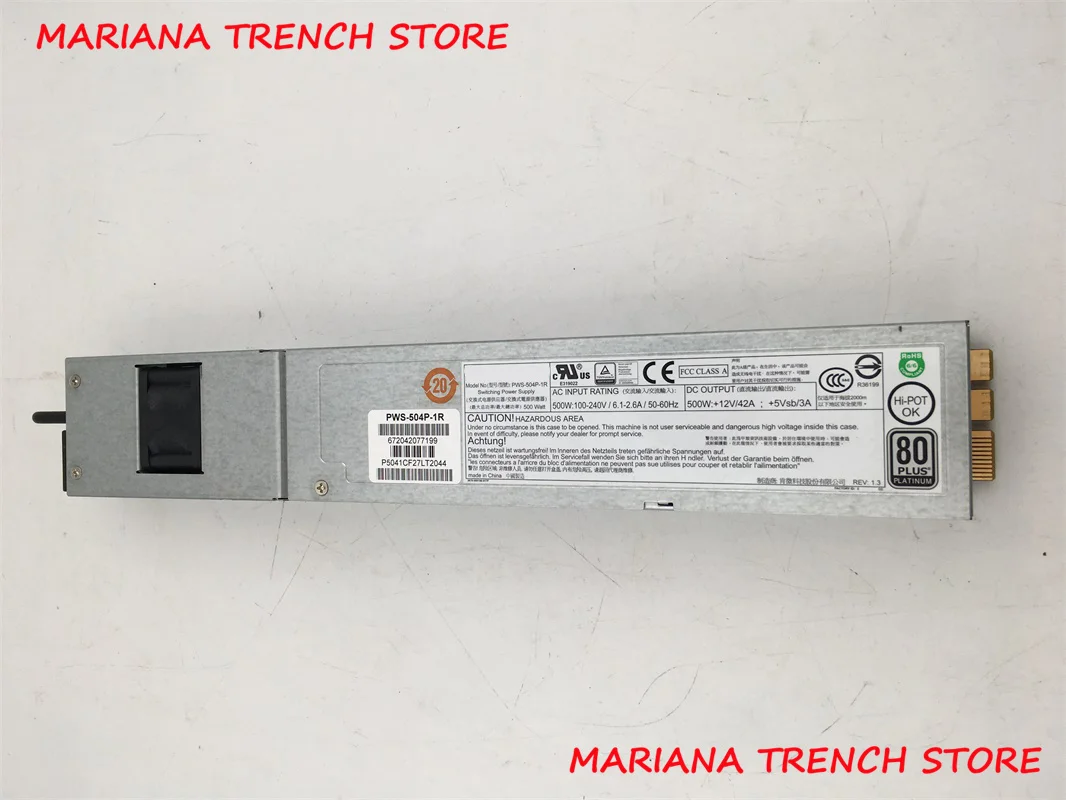 PWS-504P-1R for Supermicro 500W 1U Redundant Power Supply