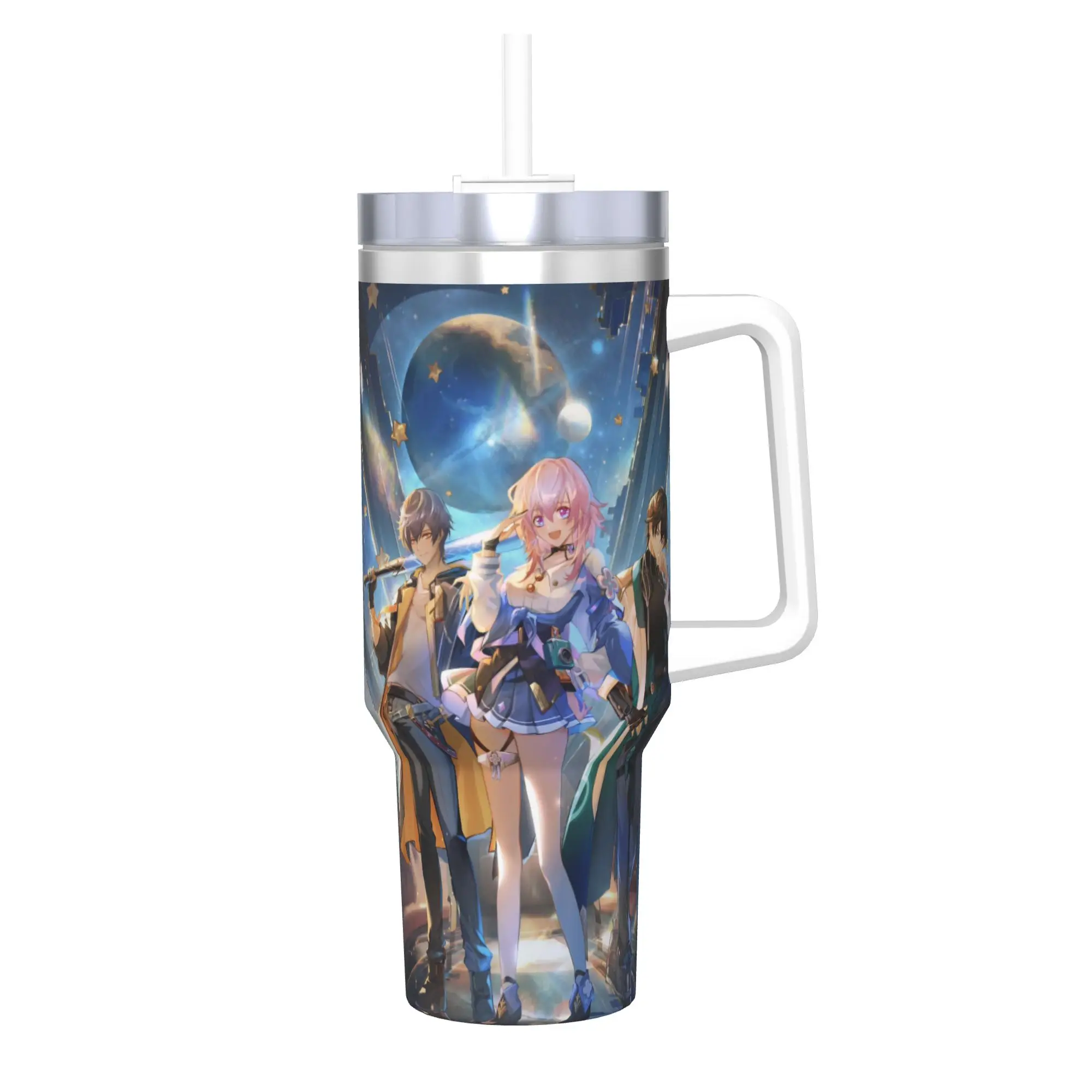 Honkai Star Rail Tumbler 40oz Stainless Steel Double Wall Vacuum Insulated  Travel Mug With Straw