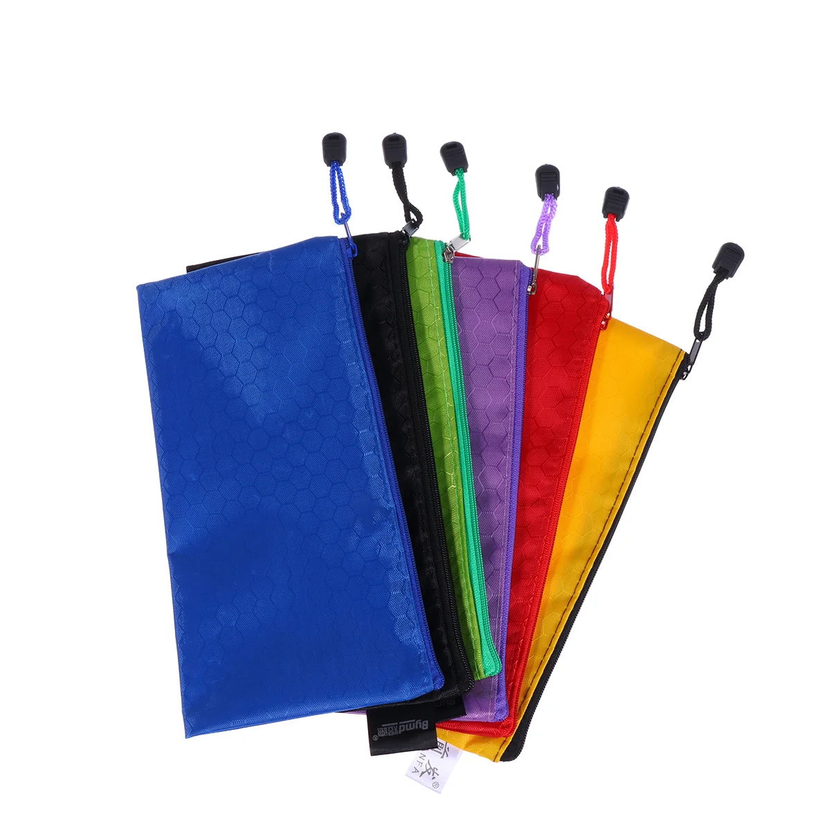 

6Pcs Waterproof File Bags Portable Oxford Mesh Stationery Bag Zipper Pencil Case Office School Storage Bag Durable