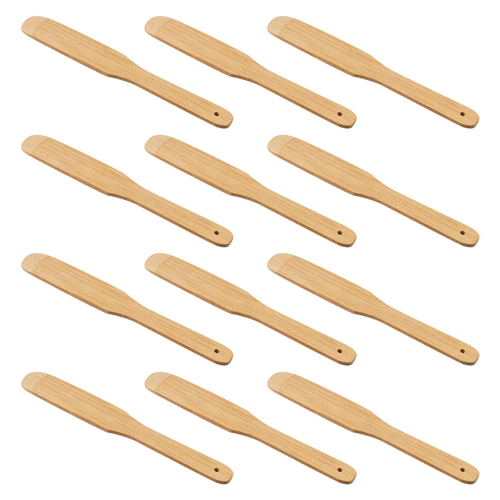 Cucharas de bambú para relleno de Dumplings, utensilios de cocina para relleno de Wonton, herramientas para hacer dumplings, suministros para restaurante, 12 Uds.
