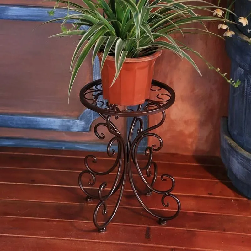 Iron Floor Type Flower Rack Creative Simple Living Room Green Pineapple Hanging Orchid Rack Flower Pot Rack Bonsai Rack