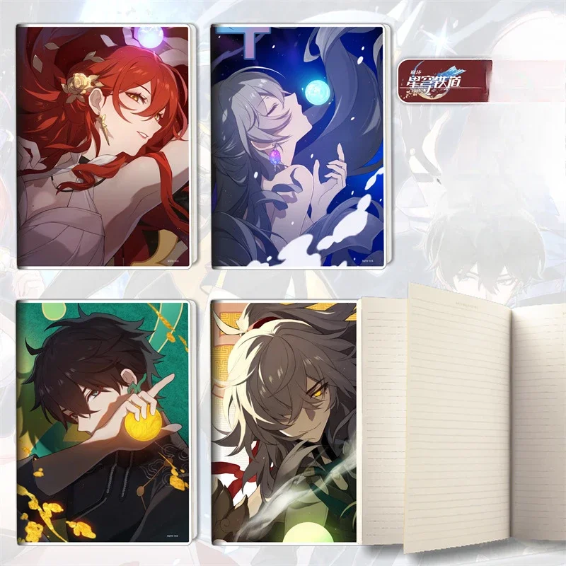 65PCS Honkai Impact Bronya Zaychik Popular Game Two-dimensional Rubber Sleeve Notebook Student Stationery Gift School Supplies