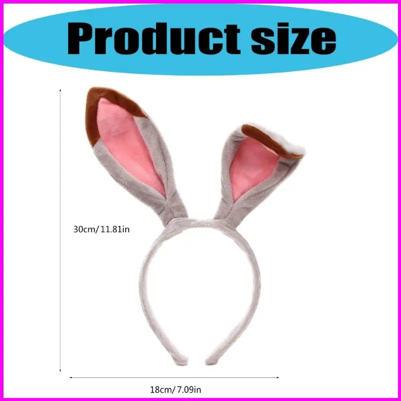 Furry Animal Ear Hairband Gothic Hair Ornament For Roleplay Event Role Play Stage Headwear