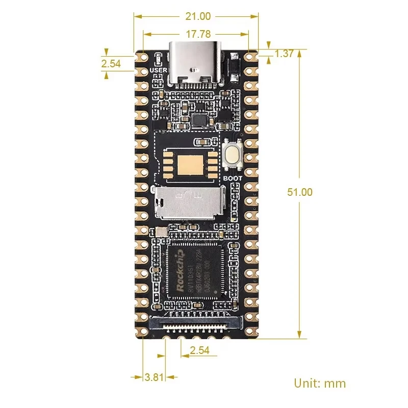 LuckFox Pico papan pengembangan mikro RV1103 Linux mengintegrasikan prosesor lengan Cortex-A7/RISC-V MCU/NPU/ISP