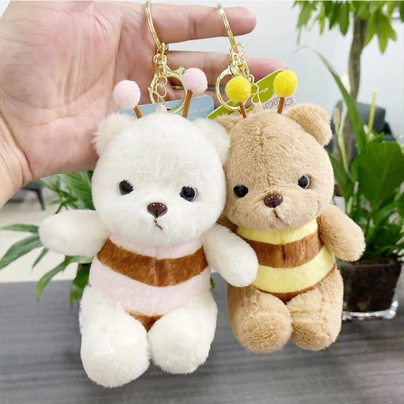 Creative cute Cute cross dressing teddy bear plush toy doll pendant bag pendant keychain grab machine doll fashione  small gift