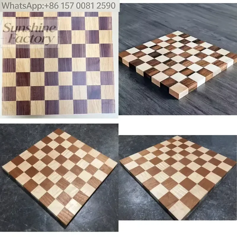 Customized High-quality Wooden Folding Chessboard Chess Set with Color Box Based on Factory Drawings