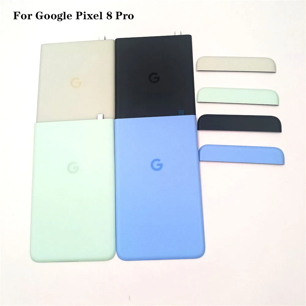 Original Back Glass Cover For Google Pixel 8 Pro 8Pro GC3VE Battery Case Replace Rear Door Housing Lid Panel Shell Repair Parts