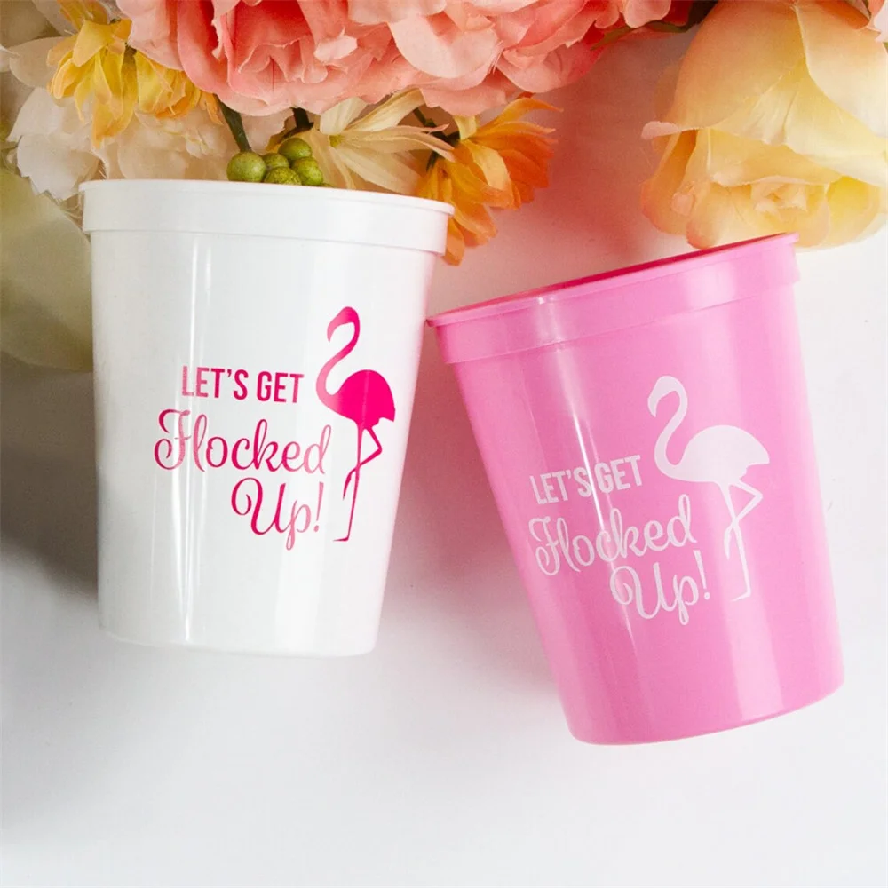 

Stadium Cups, Flamingo Cups, Flamingo Party Decor, Flamingo Party Favors, Bridal Shower Cups, Bachelorette Stadium Cups