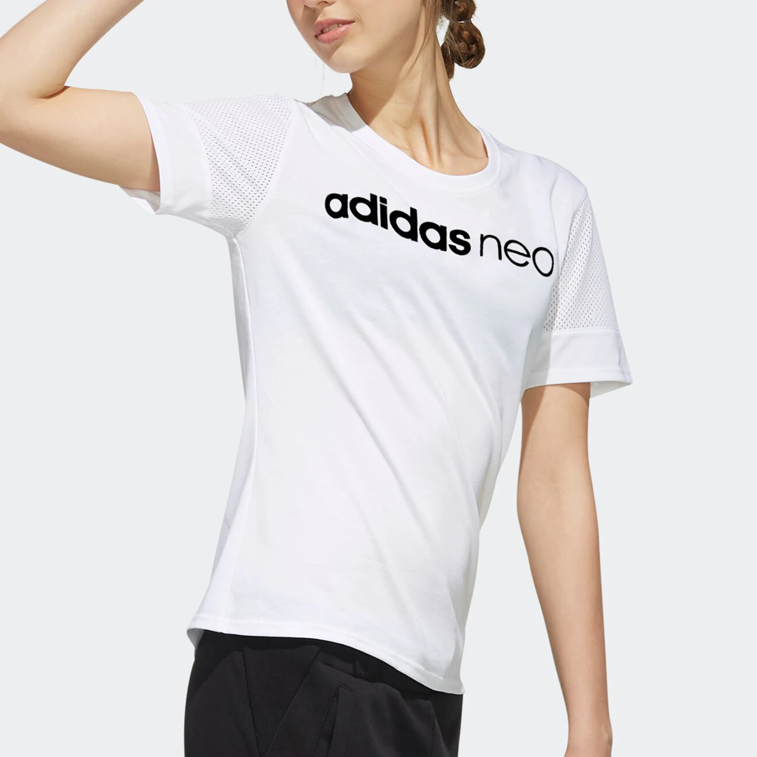 Adidas Authentic neo Casual Women's FARMTSHIRT Crew Neck Short T-Shirt EI4850