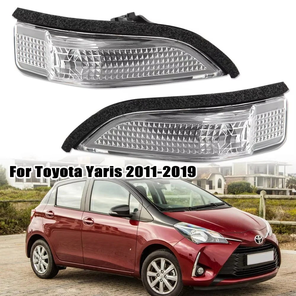 Reflective Mirror Glass Replacement For Toyota Yaris 2011 -2019 L/R Side Rearview Mirror Indicator Turn Signal Lamp Without Bulb
