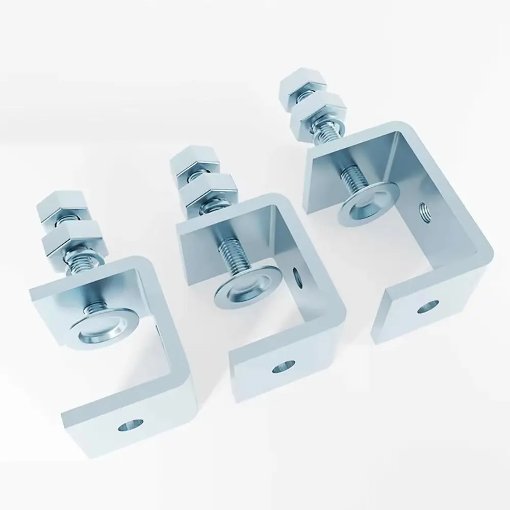 1Pcs Multiple Head Shapes U Clamp Open Height 20-130MM Fixed Fixture C-Type Clip Galvanized Carbon Steel Thickened