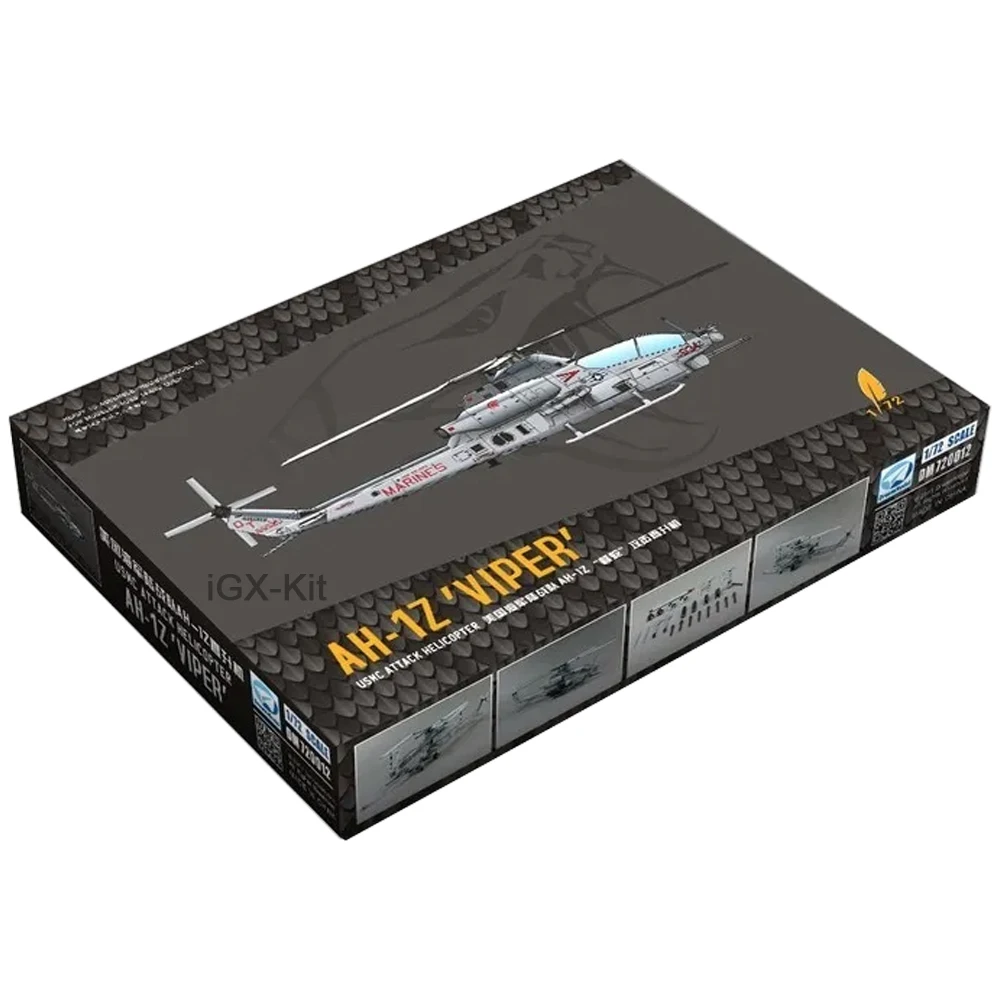 Dream DM720012 1/72 Scale USMC AH1Z AH-1Z Viper Attack Helicopter  Hobby Craft Toy Plastic Model Building Kit