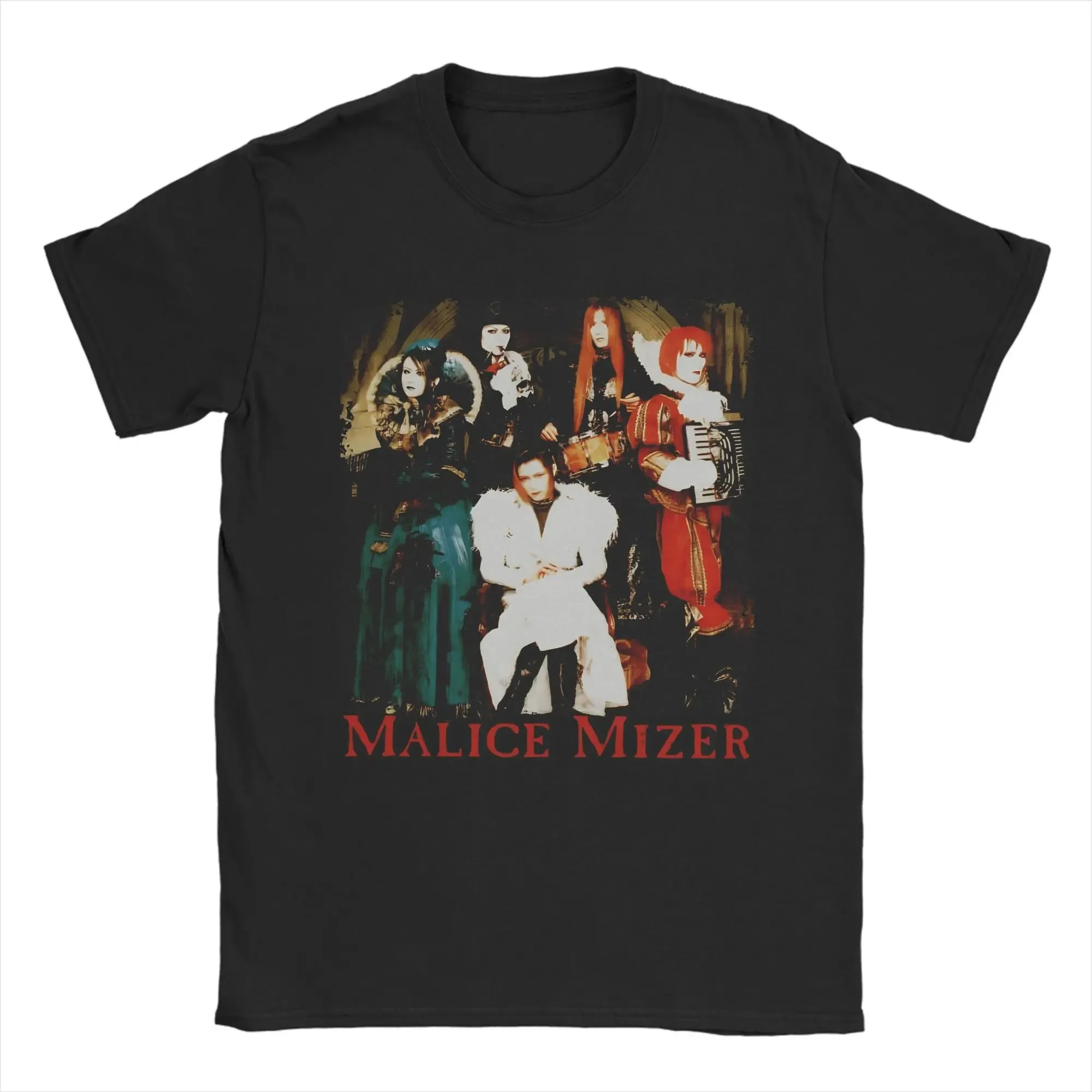 

Винтажная футболка, летняя футболка Malice Mizer, модные крутые футболки, футболка из чистого хлопка для мужчин, футболки с короткими рукавами с потрясающим дизайном