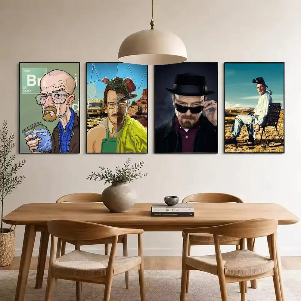 B-Breaking Walter White B-Bad Poster High Quality Dorm Living Room Aesthetic Wall Decoration Painting Stickers Gift