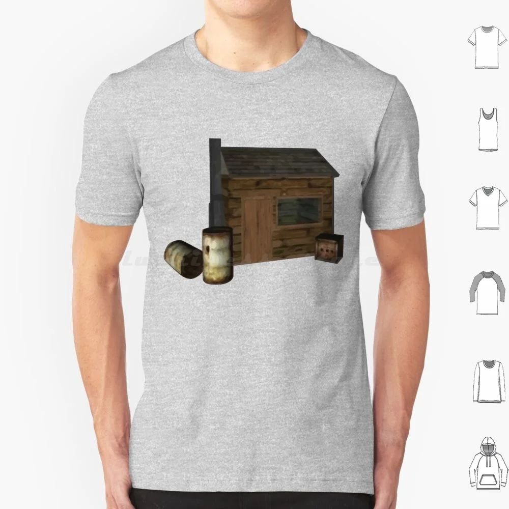 Old School Shack T Shirt Cotton Men Women DIY Print Torn Torn City Shack