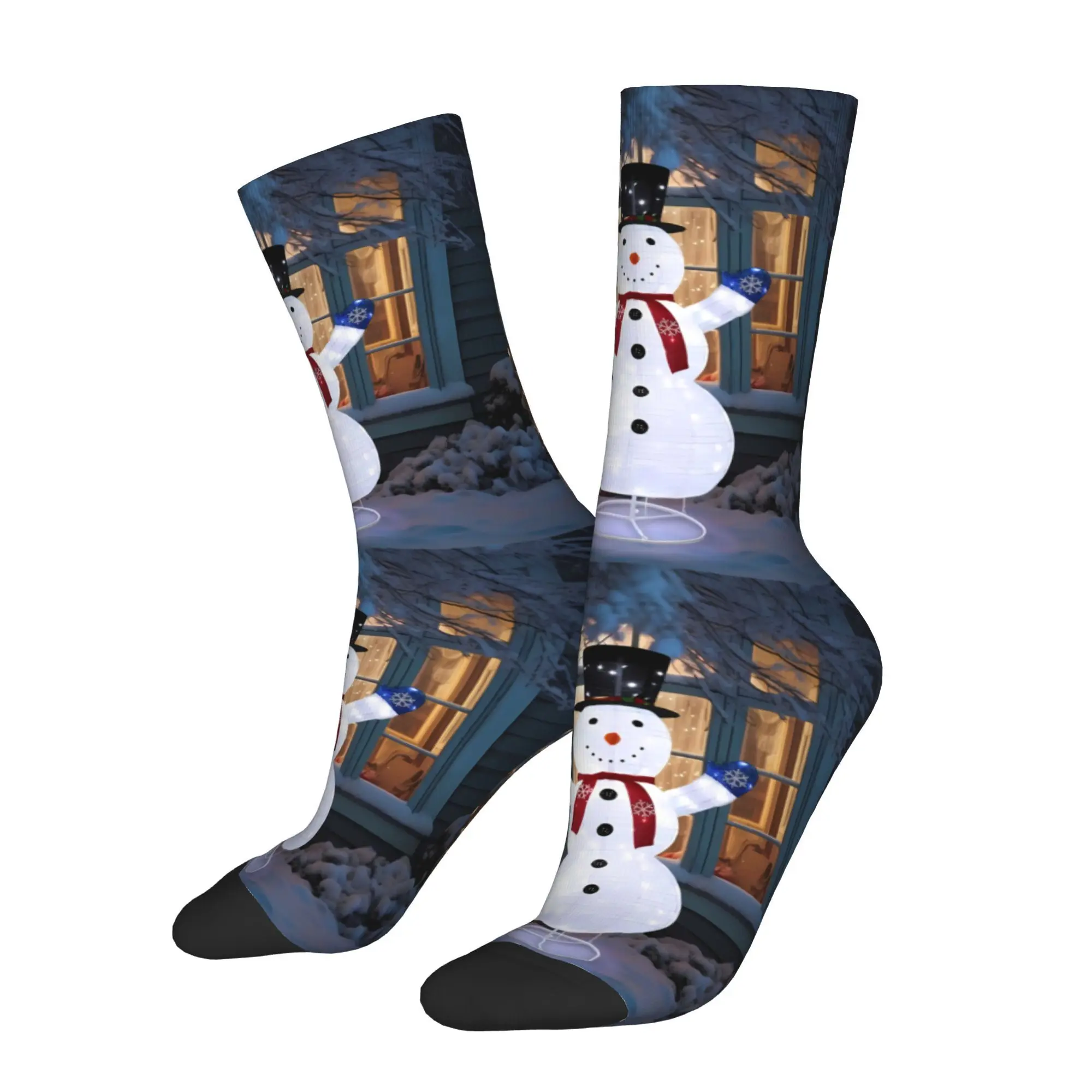 

Snowman Winter Sock Printed Man Polyester