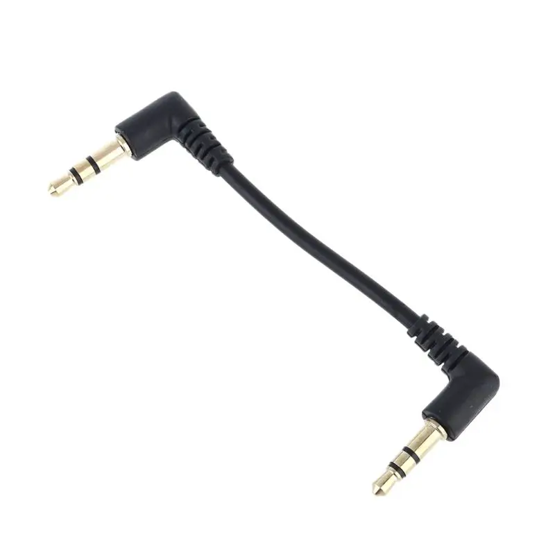 Durable PVC Metal Cable Dual 90 Degree Right Angled 3.5mm Jack Male to Male Stereo AUX Cable for Car AUX Speaker K1KF