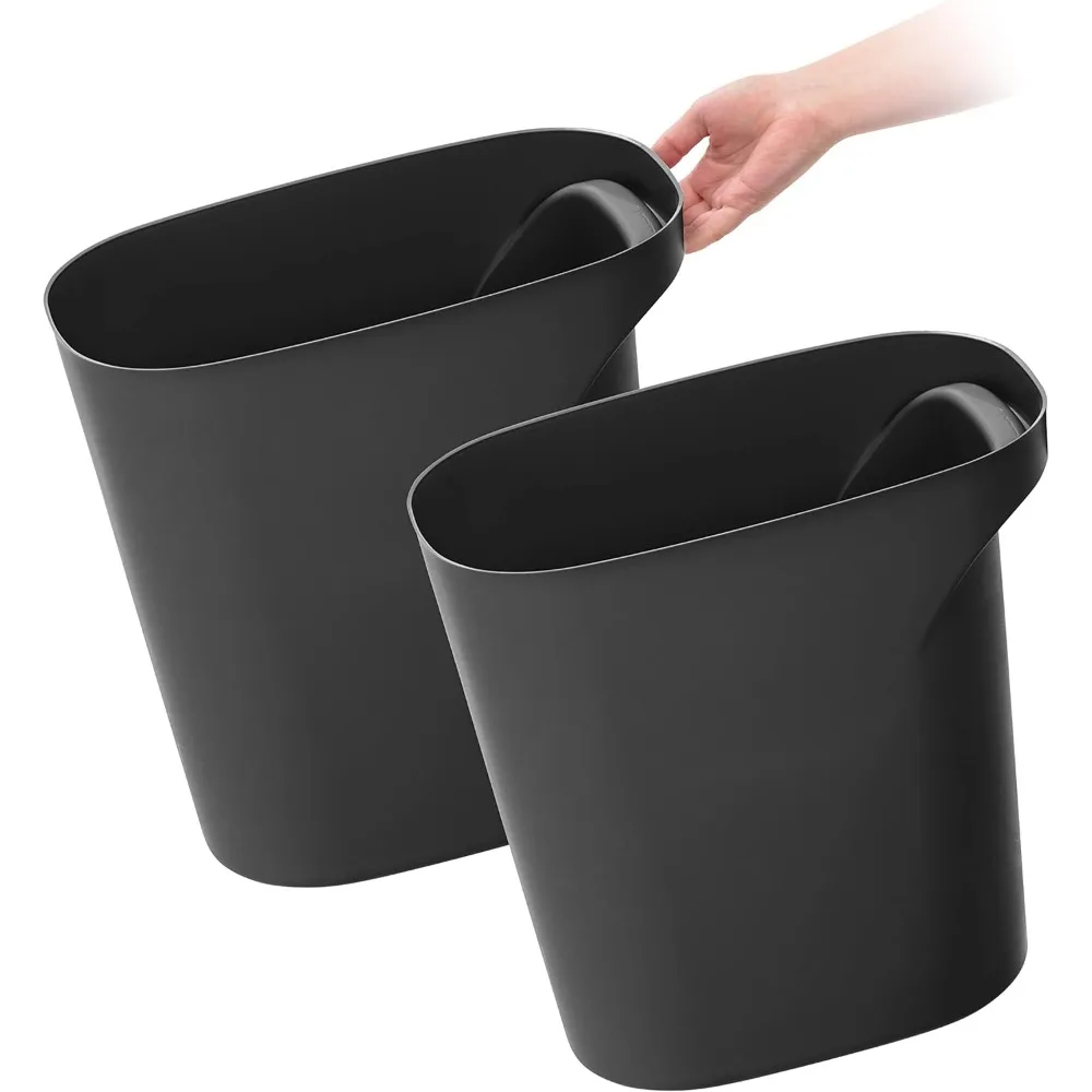 

Маленькая корзина для мусора iris USA с ручкой, 6 галлонов/24 квартов, 2 упаковки, для ванной комнаты, офиса, спальни, под раковину, кухни