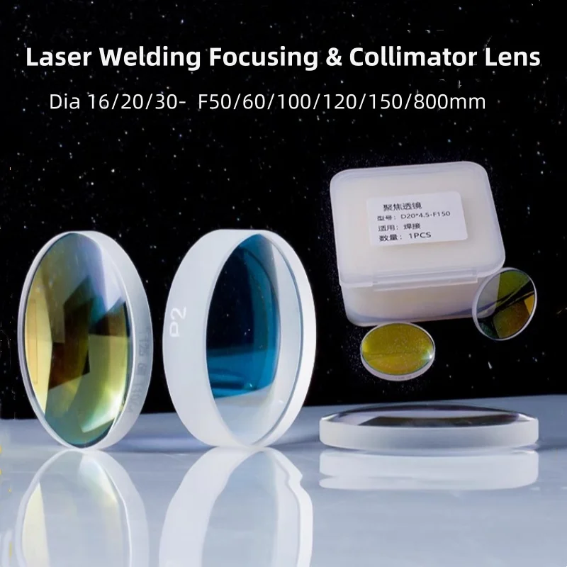 Spawanie laserowe ogniskująca soczewka kolimacyjna średnica 16/20/30 F50/60/100/120/150mm dla QILIN CQWY SUP20S laserowe soczewki tnące