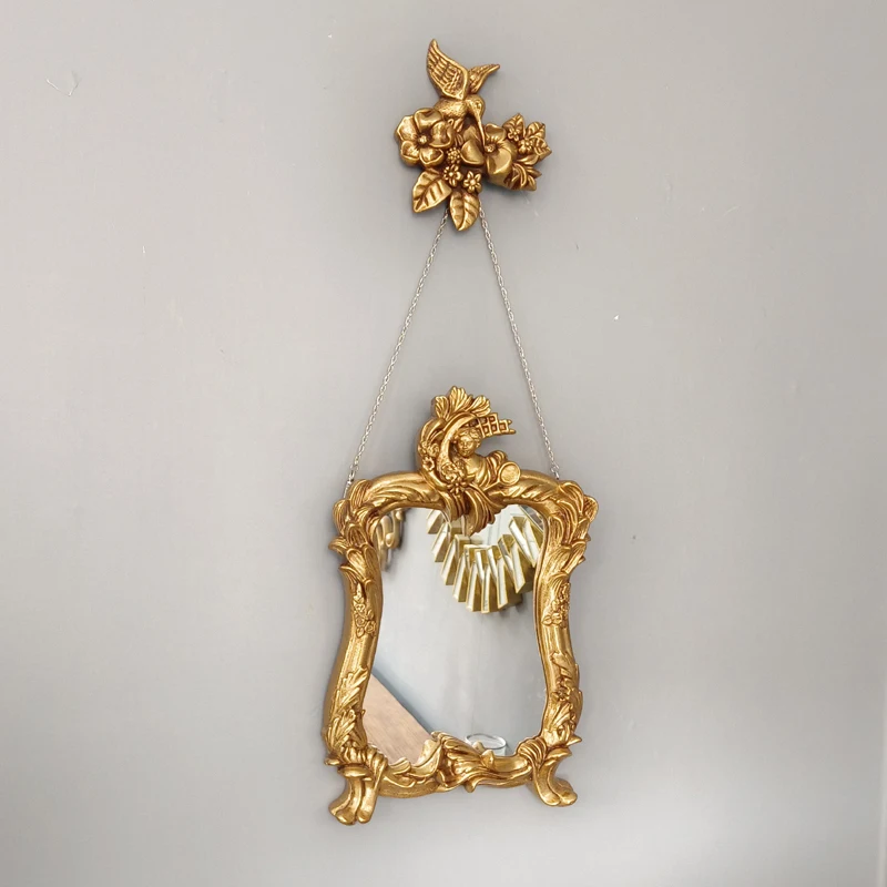 Espejo antiguo de lujo de estilo francés, espejos decorativos para sala de estar, Espejo elegante colgante, decoración del hogar