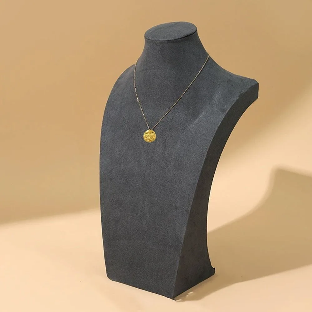 Portable Velvet Cloth Necklace Display Stand Neck Mold Human Shape Mannequin Bust Counter Use Jewelry Show Rack Store Layout