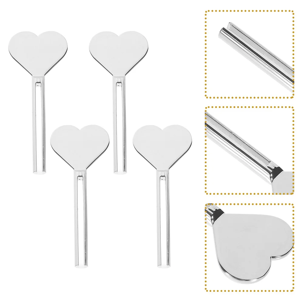 

4 Pcs Toothpaste Squeezer for Tube Luxurious Holder Metal Squeezers Zinc Alloy Travel Rolling