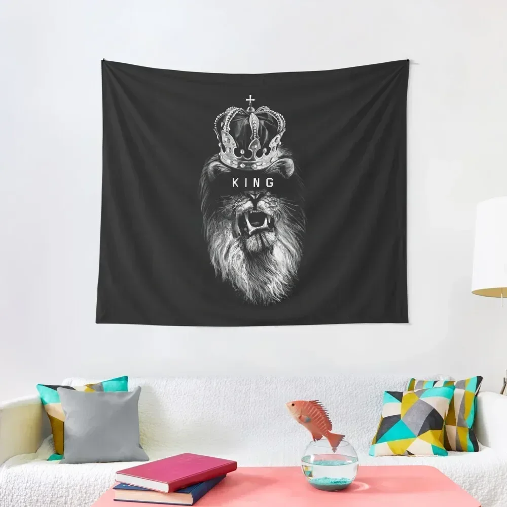 

Lion, King, Crown, Black Tapestry Room Aesthetic Decor Cute Decor House Decorations Room Decorating Aesthetic Tapestry