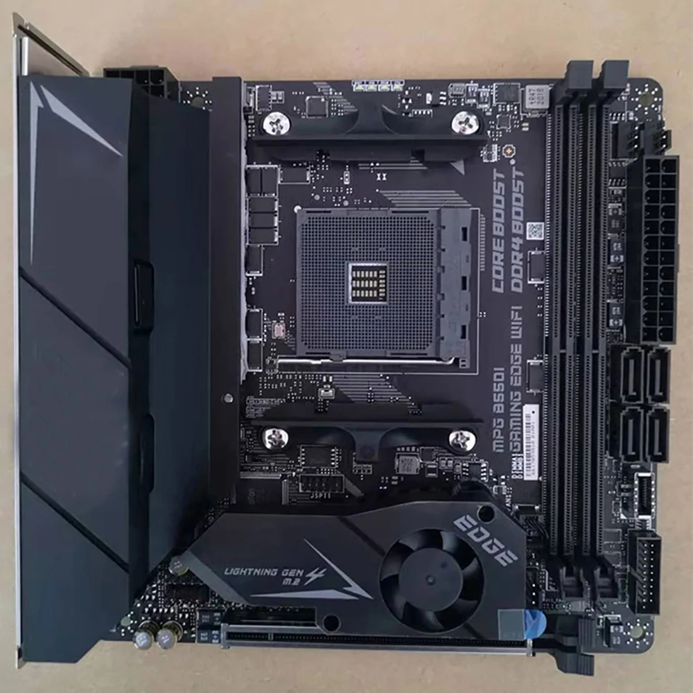 MPG B550I 게이밍 엣지 WIFI AM4 DDR4 64G USB3.2 M.2*2 SATA3 미니-ITX 데스크탑 마더보드