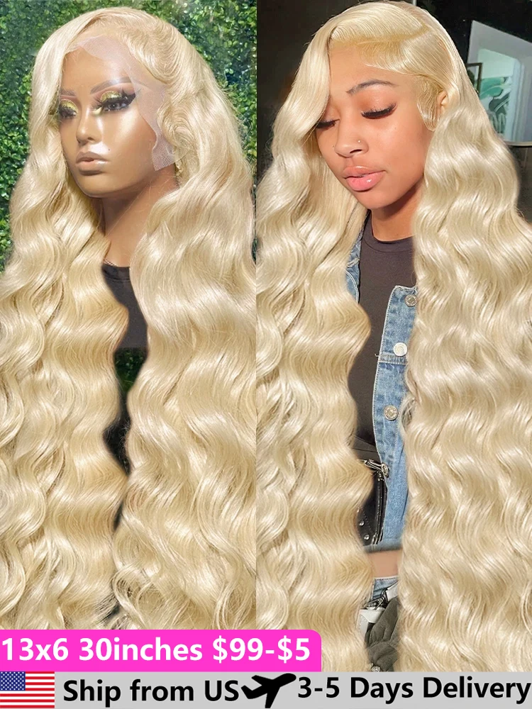 613 Blonde 13x6 Body Wave HD Lace Frontal Wigs Preplucked Brazilian wig 13x4 Transparent HD Lace Front Human Hair Wigs For Women