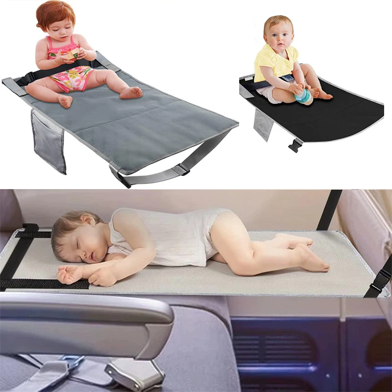 Kids Travel Airplane Bed Baby Pedals Bed Portable Foot Leg Rest Hammock Toddler Airplane Seat Extender Footrest Beds For Kids