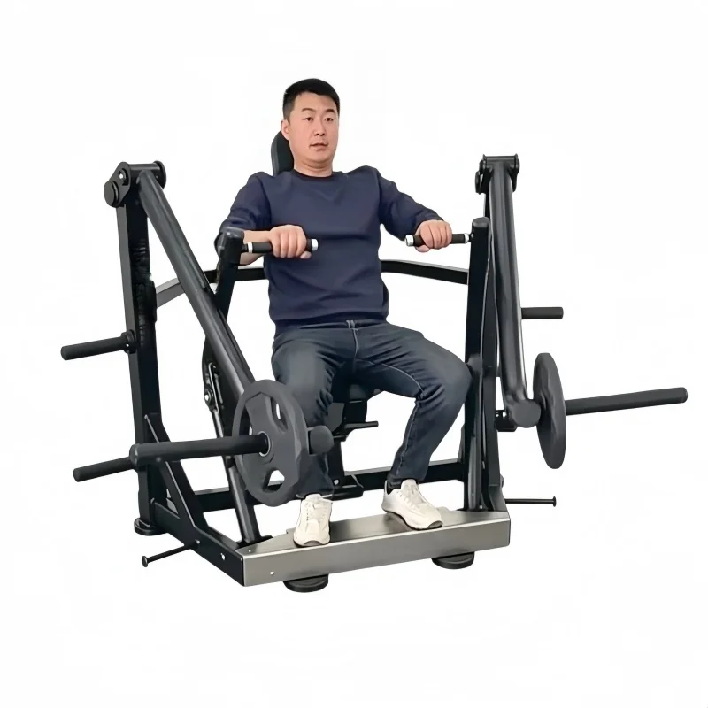 Commercial Seated Chest Press Machine Heavy Duty Steel Frame Plate Loaded Incline Chest Training Gym Workout
