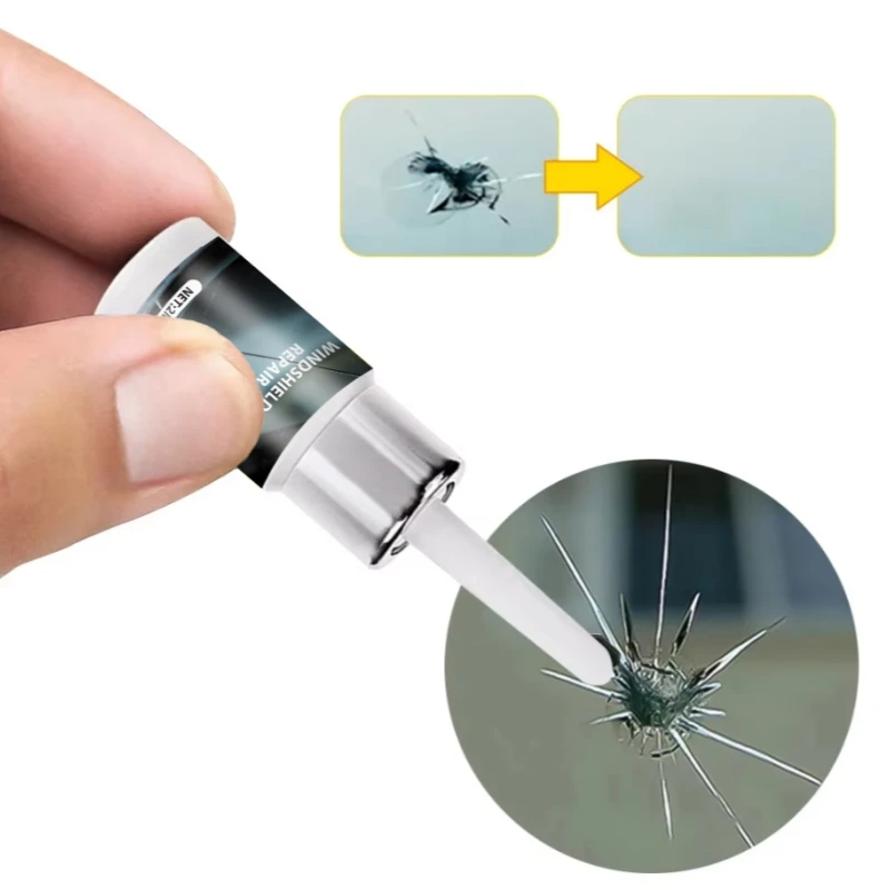 Auto-Windschutzscheiben-Reparaturset DIY Fenster- und Handybildschirm-Reparaturkit Glas-Härtungskleber Multifunktionales Glasreparaturfluid