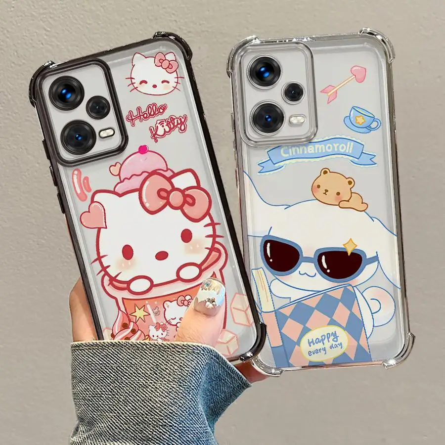 Custodia Cover per telefono per Redmi Note 10s 10 Lite 14 Pro Plus 9S 11 12 13 11s Cartoon Sanrio Hello Kitty