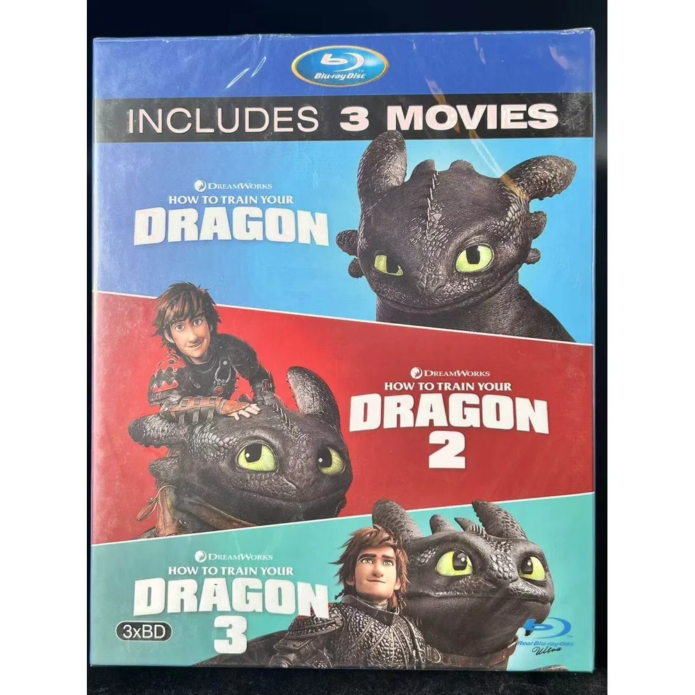 Brand New BD Blu-ray How to Train Your Dragon 1-3 (3-Disc Set) [English 5.1 / Mandarin / Traditional Chinese]