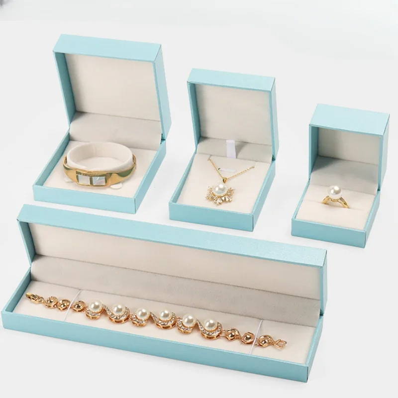 Jewelry Ring Pendant Necklace Box Multicolor Right Angle Filled Paper Jewelry Box Clamshell Earrings Jewelry Box