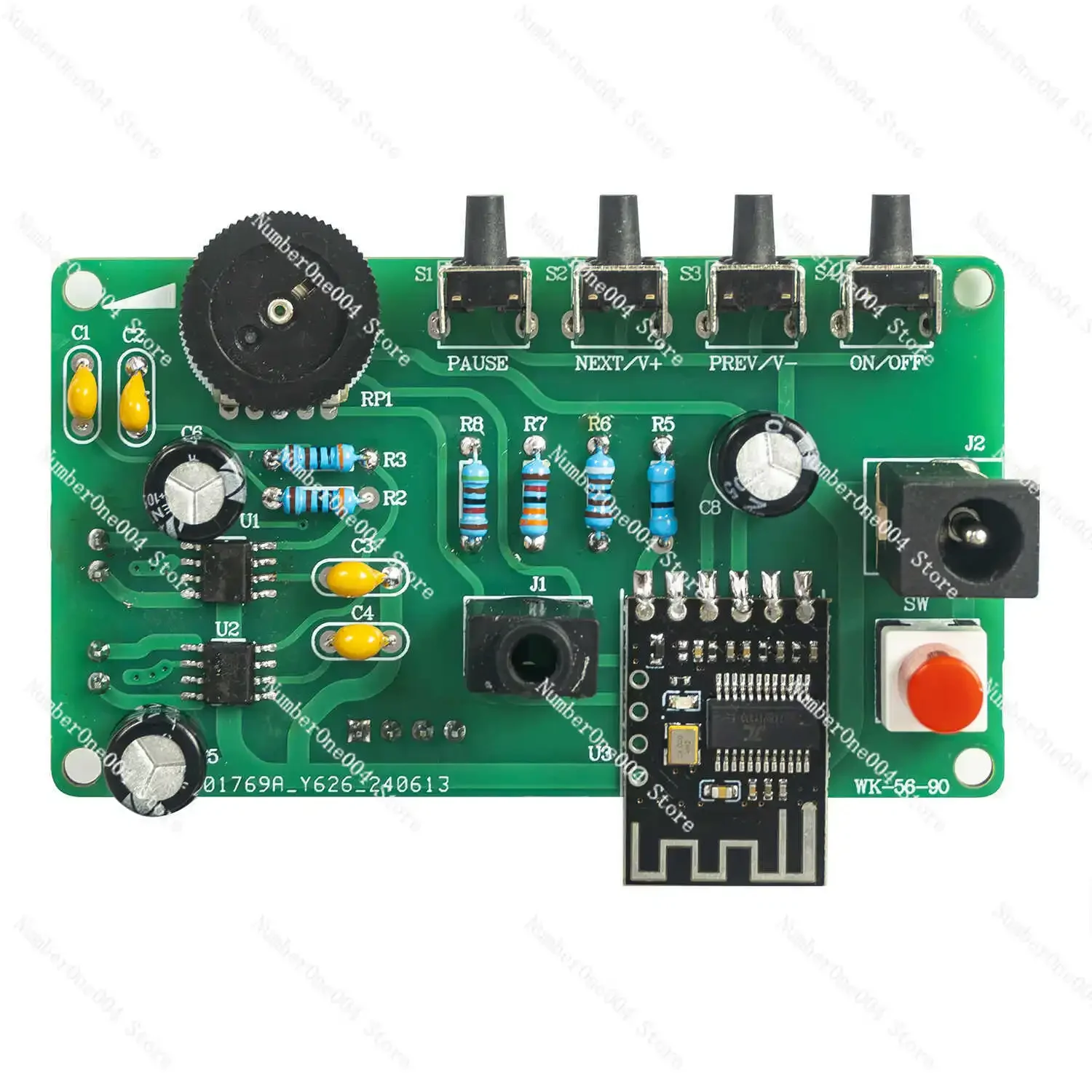 Two-channel Bluetooth Speaker Music Spectrum DIY Kit Welding Production Practice Circuit Board Spare Parts WK-56-90