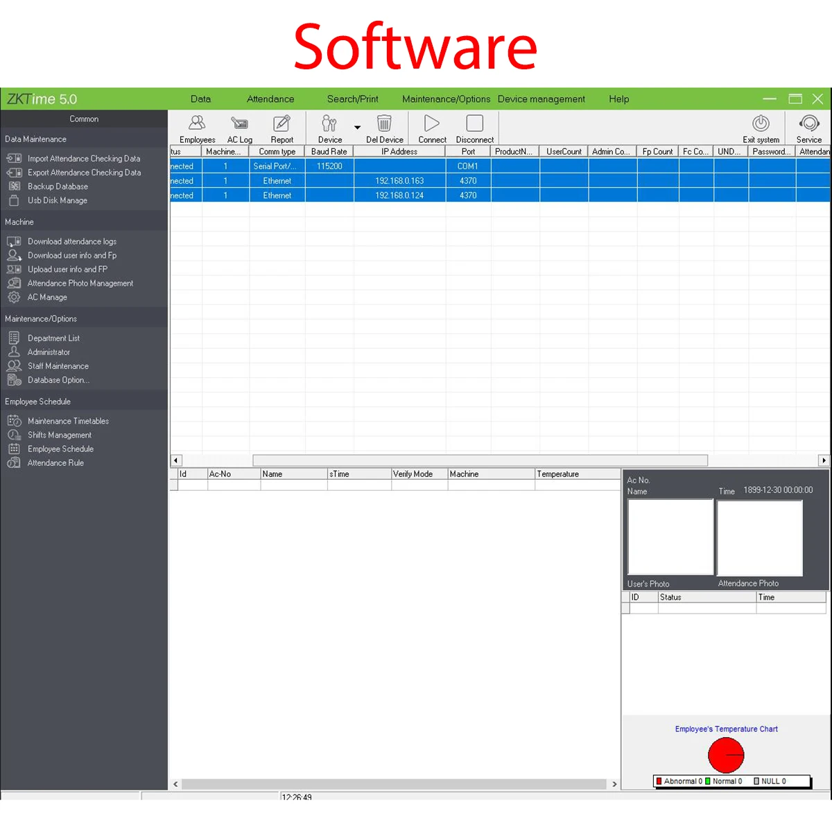 ZKTime 5.0 Tcp/Ip RFID 125kHz 출석 시스템, SSR 근접 카드 시간 시계, 직원 제어 기계 전자 장치