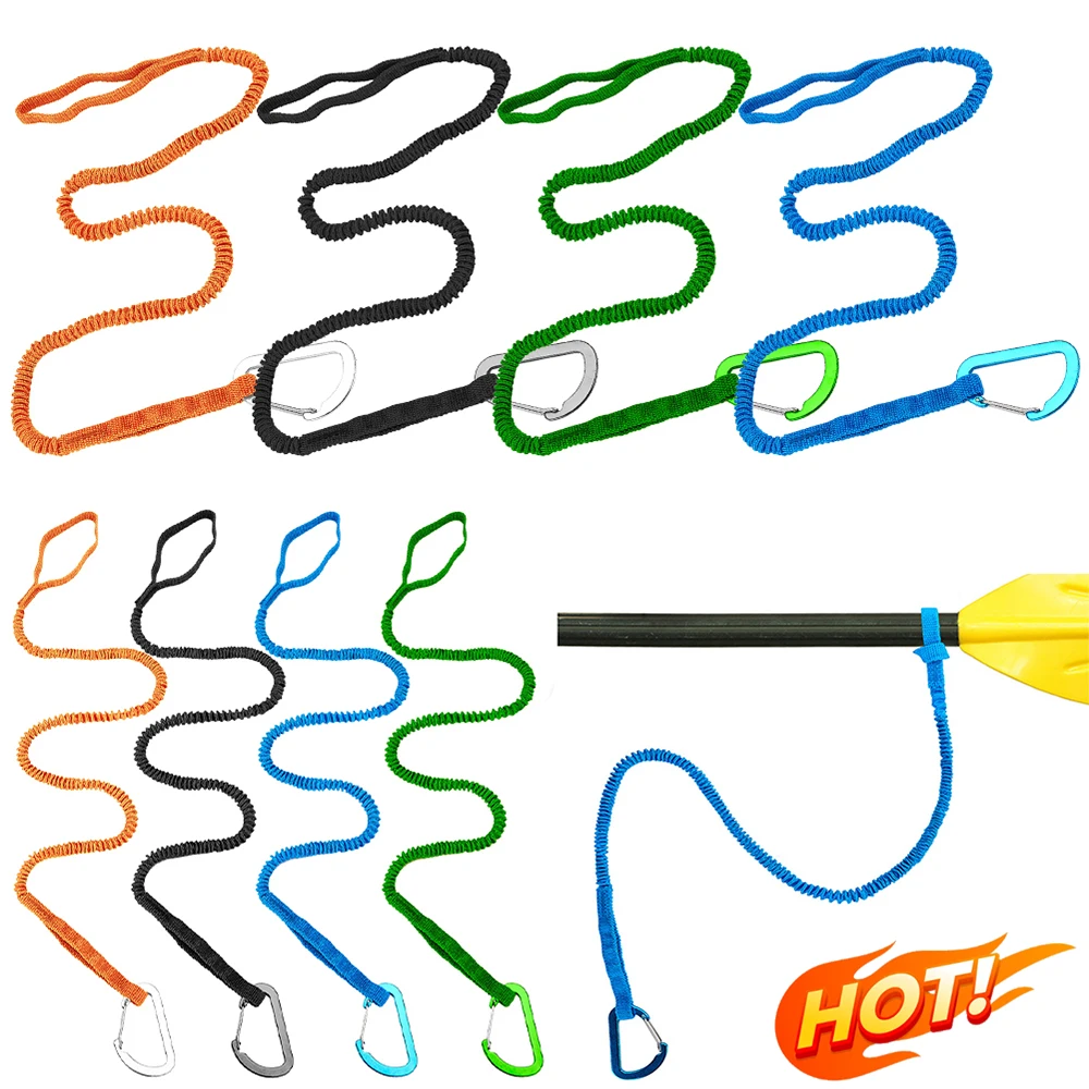 1/2/4 adet elastik Kayak kürek tasma kanca ile ayarlanabilir Kayak çubuk kordon olta tasma kravat halat kürek tekne aksesuarları