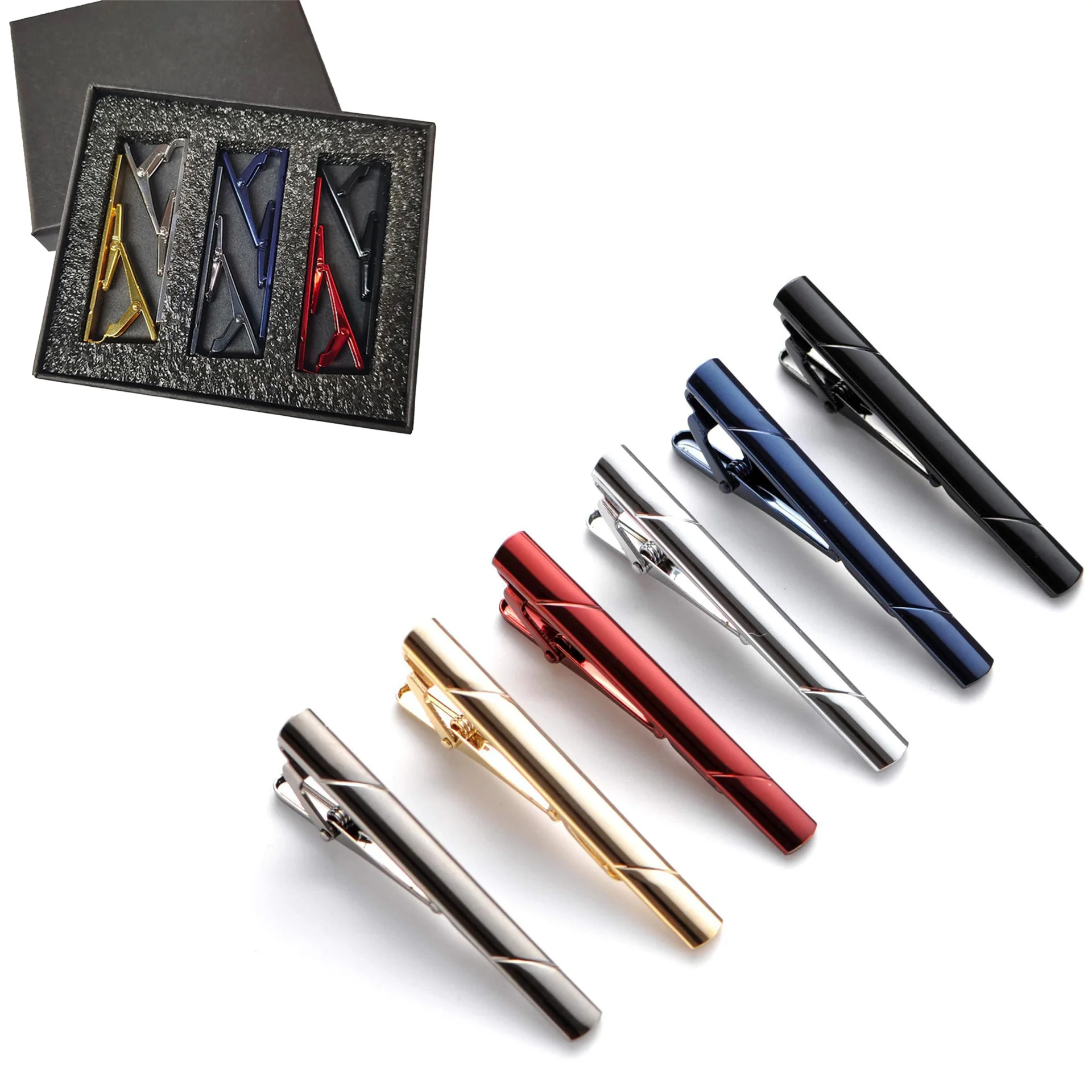 Metal Necktie Tie Clips 1/4/6 - Tie Bar Set Gift avis et prix