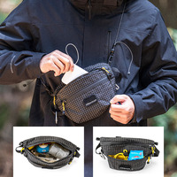 80g Dyneema Tactical Waist Pack Outdoor Hiking Chest Bag Expandable Side Pouch Molle System For Cycling Travel EDC Gear Storage