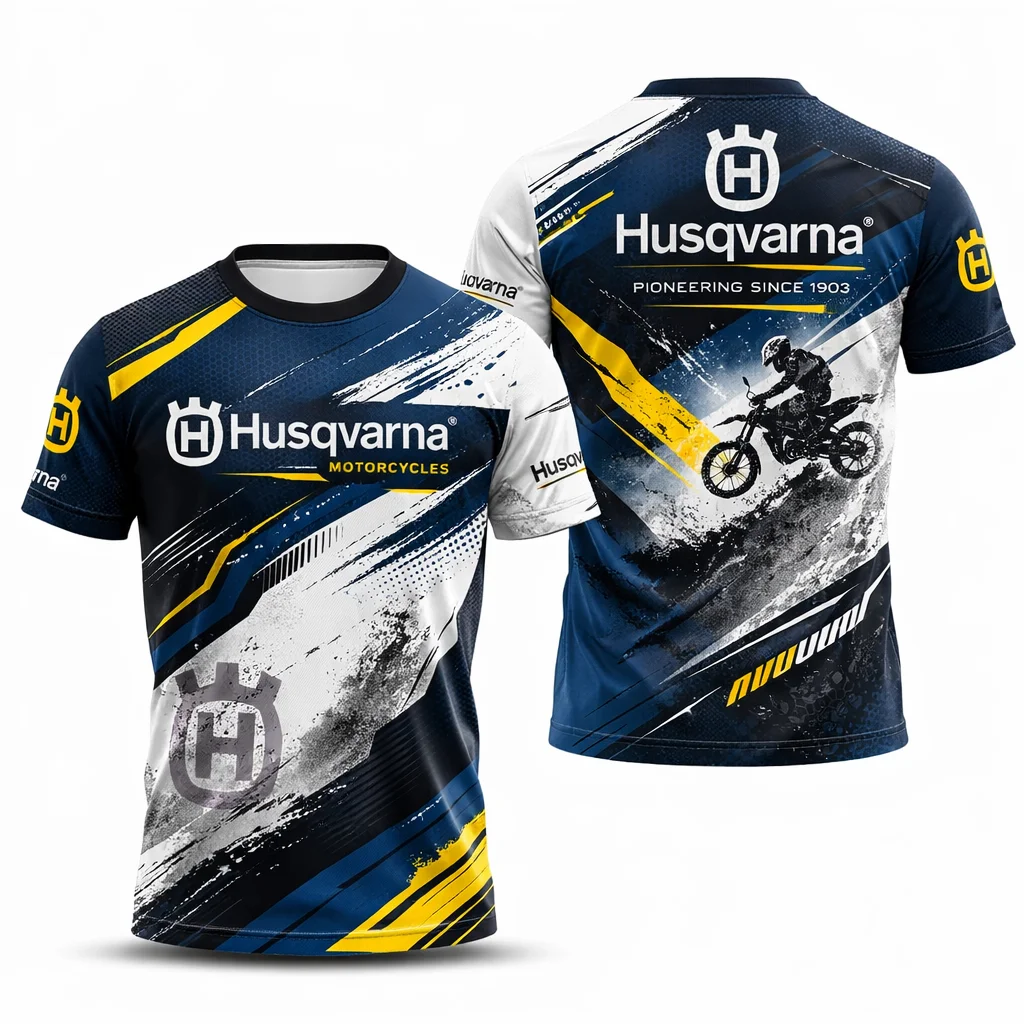 

2026 Summer Husqvarna MOTO Racing Shirt Perfect Fit for Motorcycle Riders Casual and Lightweight T-Shirt for Hot Weather