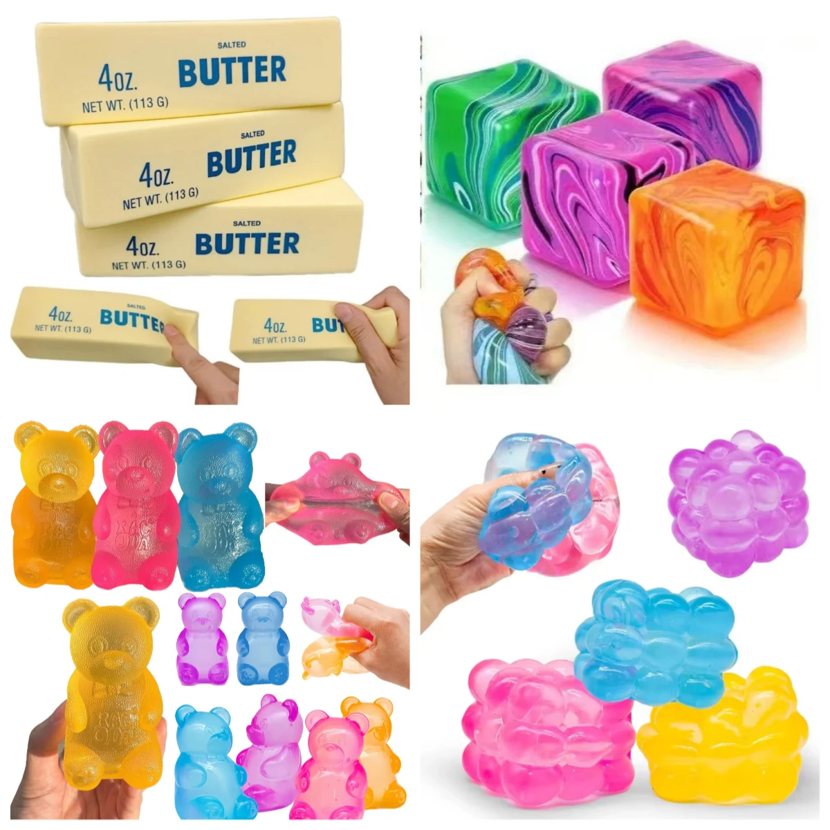 Juguete Blandito de Mantequilla de Subida Lenta, Barra de Juguete para Apretar, Ladrillo Antiestrés, Relajante para Manos, Regalo para Todas las Edades