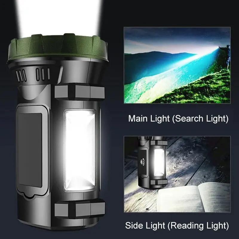 P50 strong light searchlight USB rechargeable outdoor waterproof long-distance shooting LED portable high-power flashlight