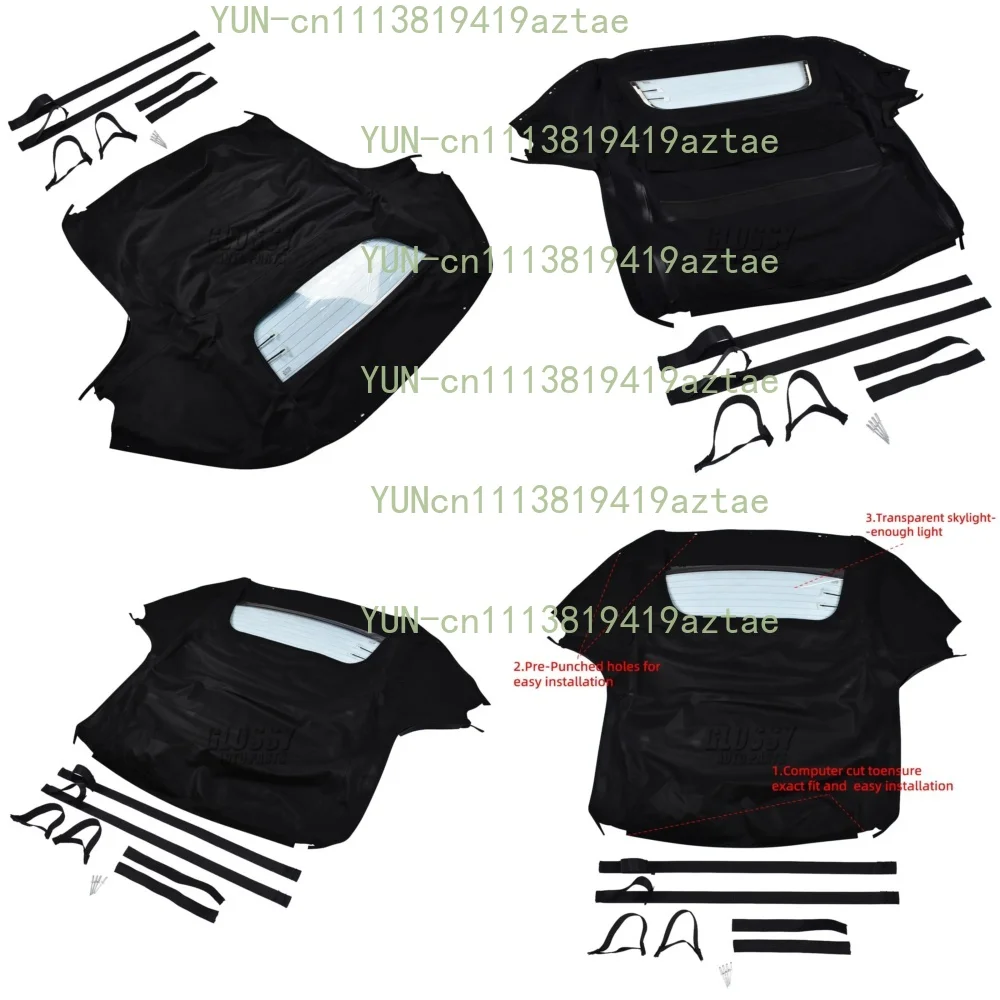 2026 hot sale New Black Convertible Soft Top with Heated Glass for S2000 2002 2003 2004 2005 2006 2007 2008 2009 for