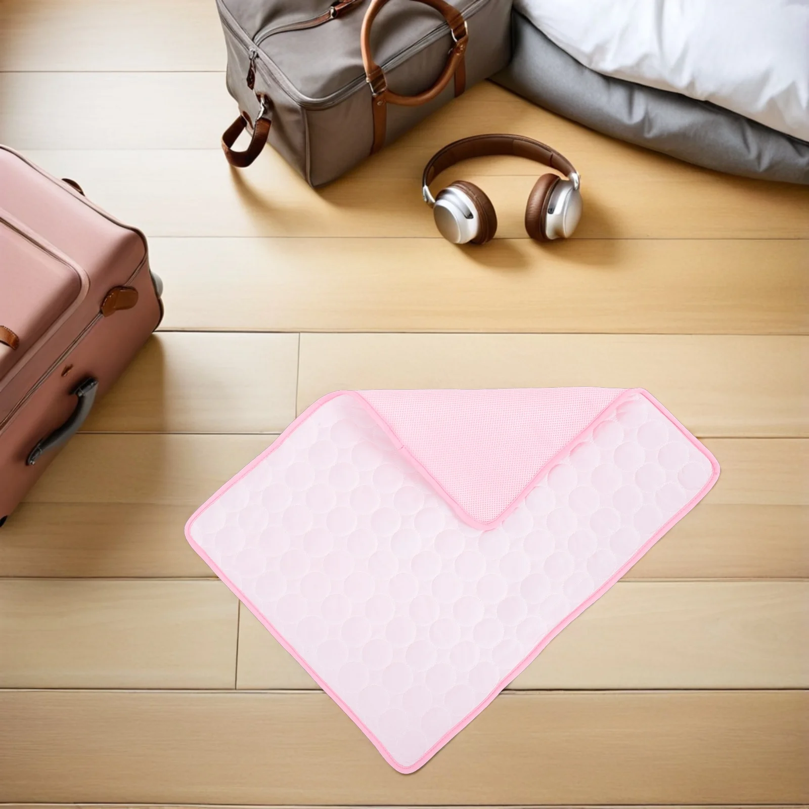 

Summer Mat Dog Cooling Pads Cat Bed Indoor for Dogs Mats Pet Feeding Pink Cooler