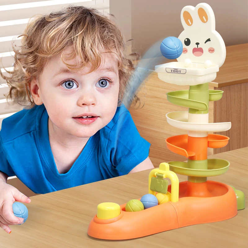 Jouets Montessori pour bébés de 1 à 2 ans, balle roulante, jouets d'éducation précoce, jeu de motricité, jouets à empiler, cadeau pour enfants