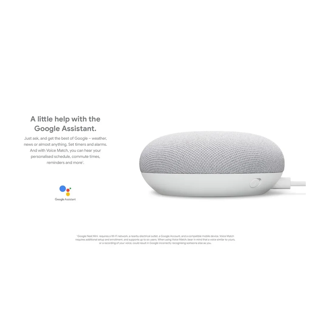 مكبر صوت بلوتوث Google Nest Mini 2nd مكبر صوت ذكي مع مكبرات صوت مدمجة يمكن التحكم فيها بالصوت من الجيل الثاني من Google Assistant
